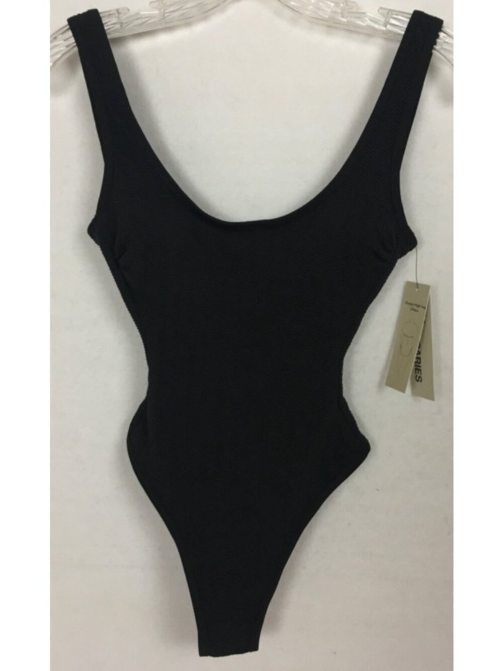 No Boundaries Swimsuit 1 Piece Women Size XXS 00 Black Cheeky High Leg New w Tag